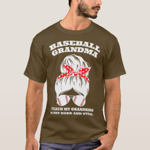 Frau Baseballgroßmutter Ich lehre meine Enkel  T-Shirt