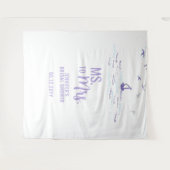 Frau Beach Boat Waves Blue Bridal Hintergrund Wandteppich (Vorderseite (Horizontal))