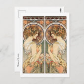 Frau bei Mirror Postkarte (Vorne/Hinten)