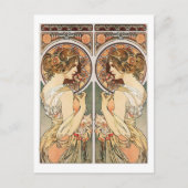 Frau bei Mirror Postkarte (Vorderseite)