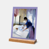 "Frau beim Bügeln" Acrylschild (Winkel)