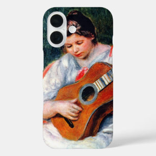 Frau beim Gitarrespielen von Pierre Renoir iPhone 16 Hülle