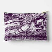 Frau beim Lesen an einem Teich Zubehörtasche (Rückseite)