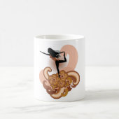 Frau beim Yoga Kaffeetasse (Mittel)
