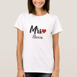 Frau Benutzerdefinierter Name Skript Frauen Rotes  T-Shirt