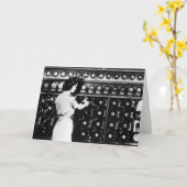 Frau betreibt eine Entschlüsselungsmaschine Karte (Gelbe Blume)