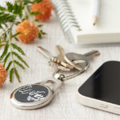 Frau Biker Flitterwochenchalkboard wifey Schlüsselanhänger (Seite)