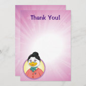 Frau Birdy Dankeskarte (Vorne/Hinten)