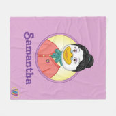 Frau Birdy Fleecedecke (Vorderseite (Horizontal))