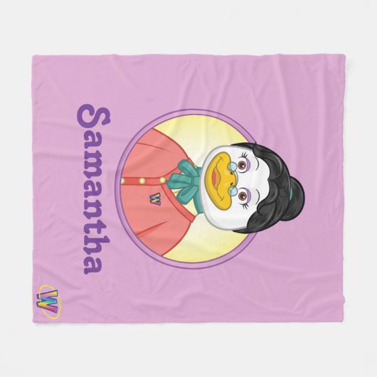 Frau Birdy Fleecedecke (Vorderseite (Horizontal))