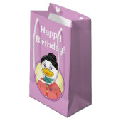 Frau Birdy Kleine Geschenktüte (Vorderseite Schrägansicht)