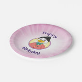 Frau Birdy Pappteller (Schrägansicht)