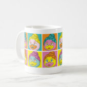 Frau Birdy Pop Art Kaffeetasse (Vorderseite Links)