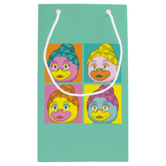 Frau Birdy Pop Art Kleine Geschenktüte (Rückseite)