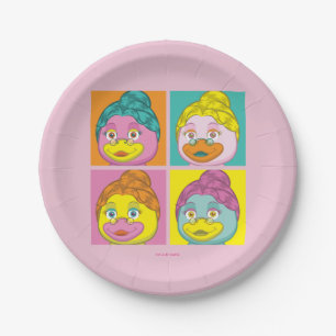 Frau Birdy Pop Art Pappteller