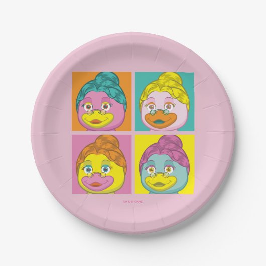 Frau Birdy Pop Art Pappteller (Vorderseite)