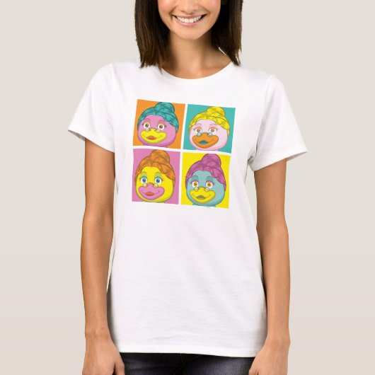Frau Birdy Pop Art T-Shirt (Vorderseite)