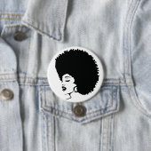 Frau Black Power Button (Beispiel)
