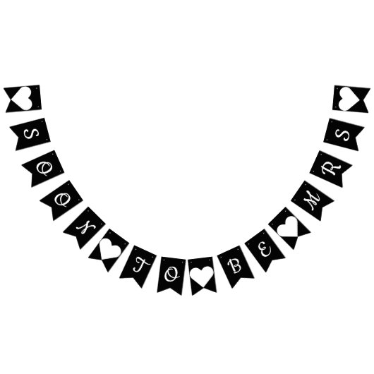 Frau Black u. Weiß-Flagge bald sein Wimpelkette (Alle)