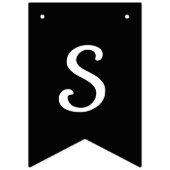 Frau Black u. Weiß-Flagge bald sein Wimpelkette (Zweite Fahne)