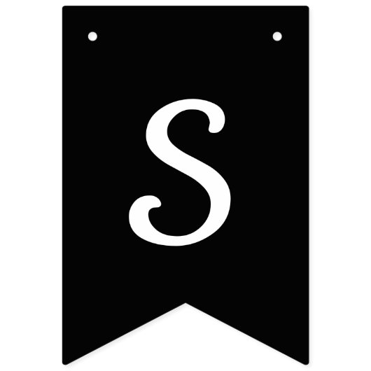 Frau Black u. Weiß-Flagge bald sein Wimpelkette (Zweite Fahne)