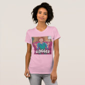 Frau Blogger Pink T - Shirt (Vorne ganz)
