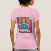 Frau Blogger Pink T - Shirt (Rückseite)