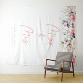 Frau Blush Brautparty im Hintergrund Wandteppich (Beispiel (Horizontal))