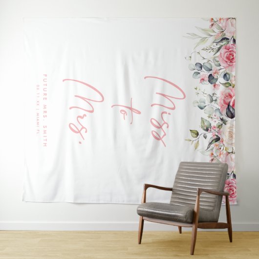 Frau Blush Brautparty im Hintergrund Wandteppich (Beispiel (Horizontal))