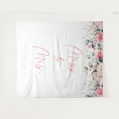 Frau Blush Brautparty im Hintergrund Wandteppich (Vorderseite (Horizontal))