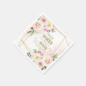 Frau Blush Geometric Brautparty Serviette (Ecke)