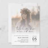 Frau Boho Floral Brautparty Foto Einladung (Vorderseite)