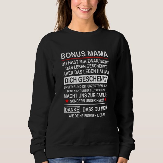 Frau Bonus Mama Step Mutter Mutter Mutter Pull Mut Sweatshirt (Vorderseite)
