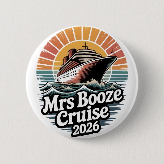 Frau Booze Cruise 2026 passende Paare Button (Vorderseite)
