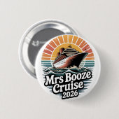 Frau Booze Cruise 2026 passende Paare Button (Vorne & Hinten)