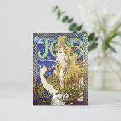Frau Boss Jugendstil Vintage Postkarte (Stehend Vorderseite)