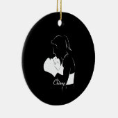 Frau Boxer Champ Keramik Ornament (Rechts)