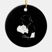 Frau Boxer Champ Keramik Ornament (Vorne)