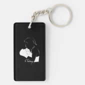 Frau Boxer Champ Schlüsselanhänger (Rückseite)