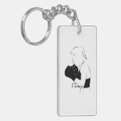 Frau Boxer Champ Schlüsselanhänger (Vorderseite links)