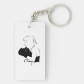 Frau Boxer Champ Schlüsselanhänger (Rückseite)