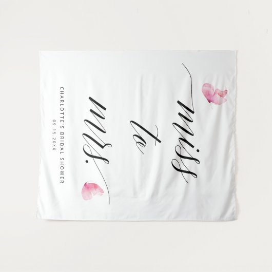 Frau Brautparty Backdrop Wandteppich (Vorderseite (Horizontal))