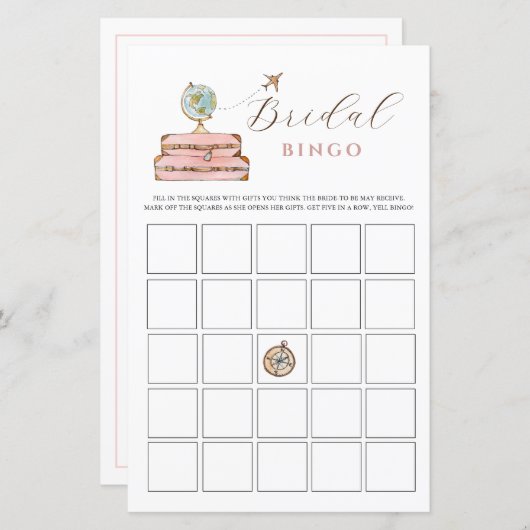 Frau Brautparty Bingo Game (Vorne/Hinten)