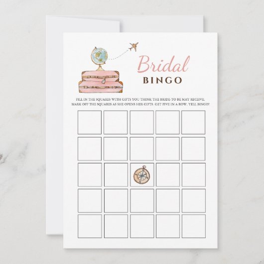 Frau Brautparty Bingo Game Einladung (Vorderseite)