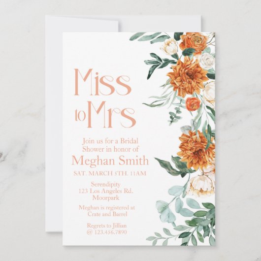 Frau, Brautparty, Bridal Brunch Einladung (Vorderseite)