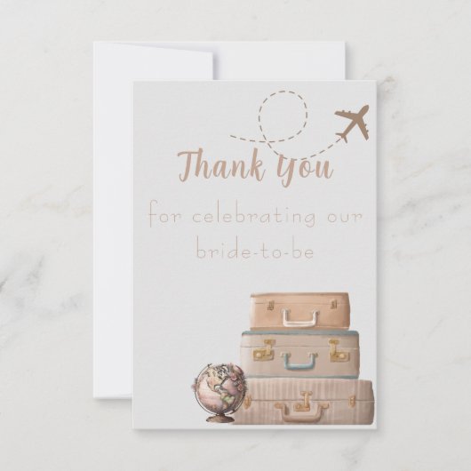 Frau Brautparty Dankeskarte (Vorderseite)
