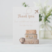 Frau Brautparty Dankeskarte (Stehend Vorderseite)