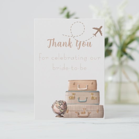 Frau Brautparty Dankeskarte (Stehend Vorderseite)