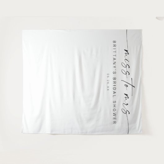 Frau Brautparty Decor Backdrop Wandteppich (Vorderseite (Horizontal))