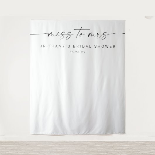 Frau Brautparty Decor Backdrop Wandteppich (Vorderseite)